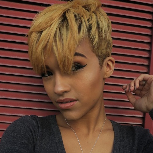 Blonde Pixie For Black Women