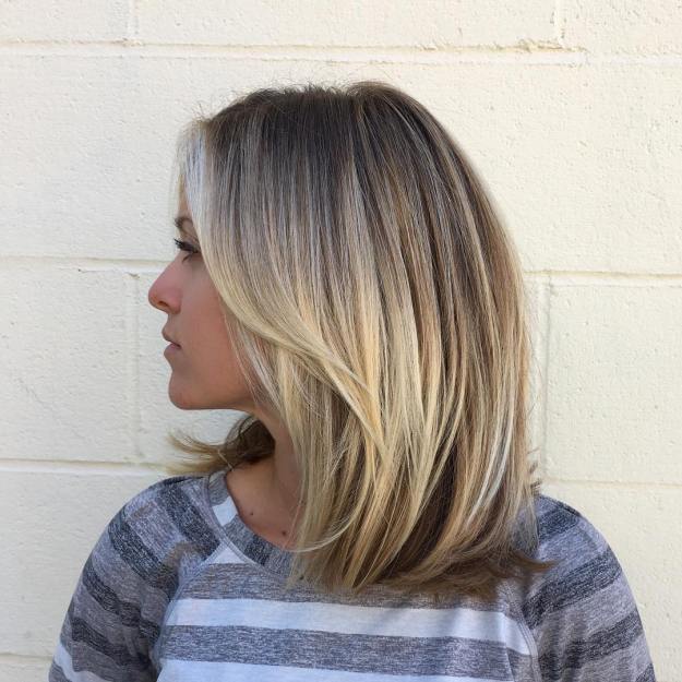 Blonde Textured Cut For Medium Length Hair