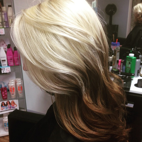 blonde to brown reverse ombre