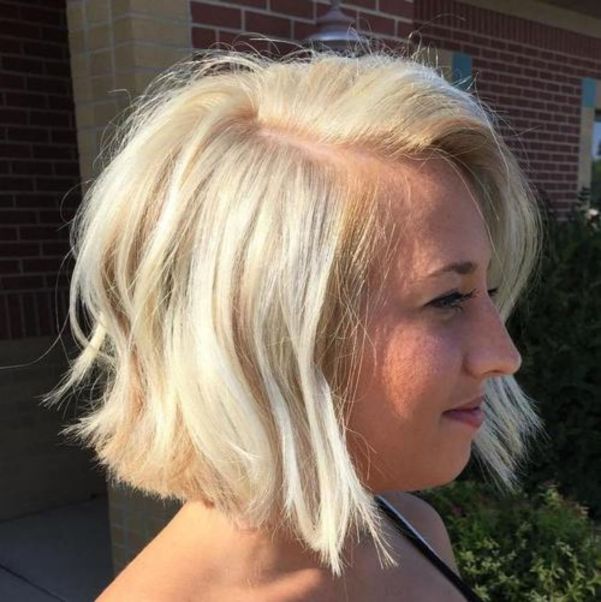 blonde tousled bob hairstyle