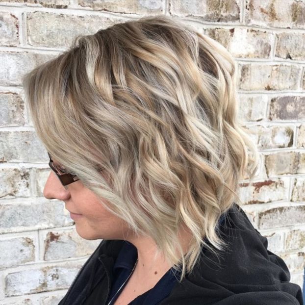 Blonde Wavy Bob