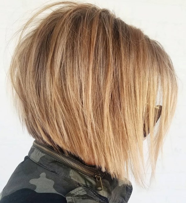 Blunt Angled Wheat Blonde Bob