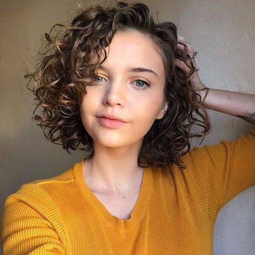 bob haircut for curly hair