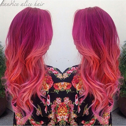 bright pink ombre