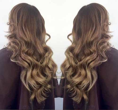 brown into golden blonde ombre