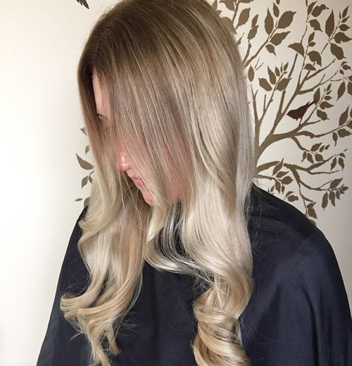 brown to ash blonde ombre