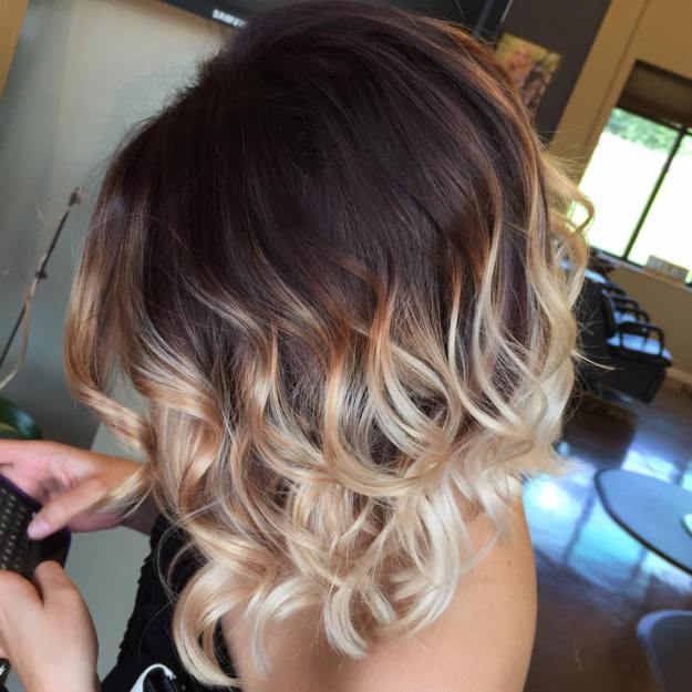 Brown To Blonde Ombre Bob