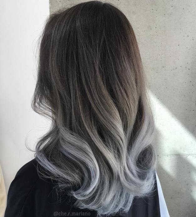 Brown To Gray Ombre Hair