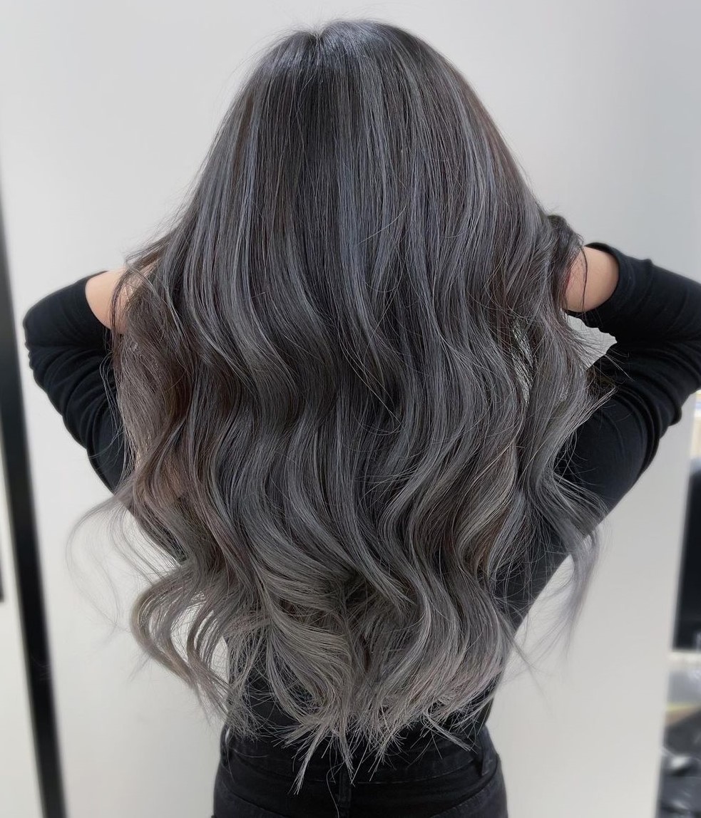 Brunette Base with Ash Gray Highlights