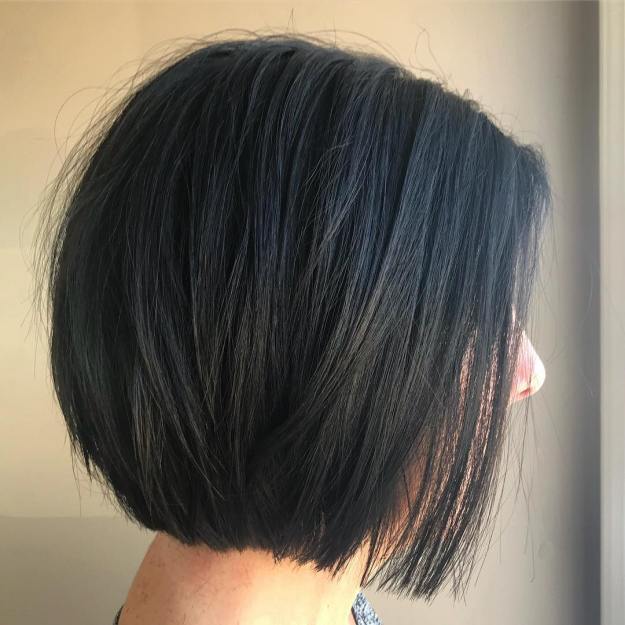 Brunette Layered Bob Without Bangs