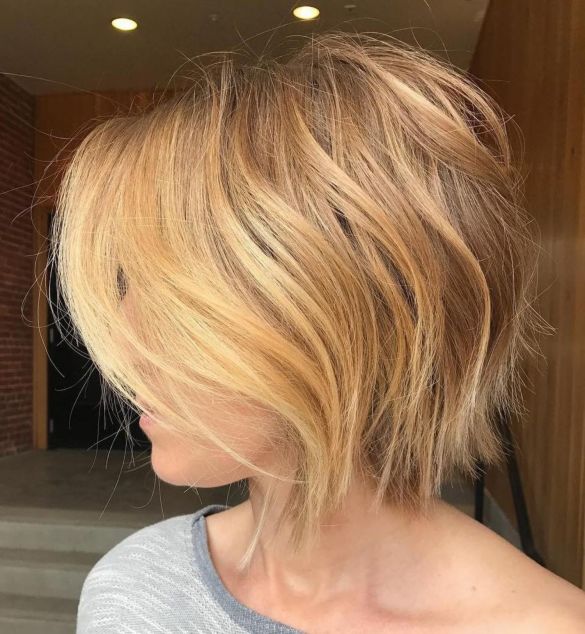 Butter Blonde Razored Bob For Fine Hair