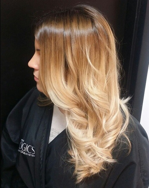 Caramel To Blonde Ombre Hair