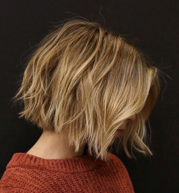 Chin-Length Choppy Bob For Fine Hair