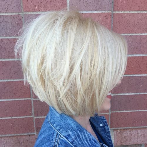 chin-length layered bob