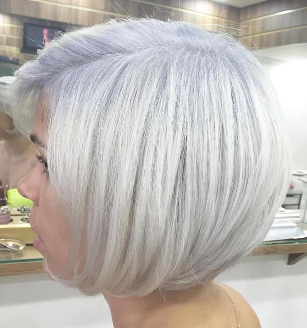 Chin-Length Silver Bob