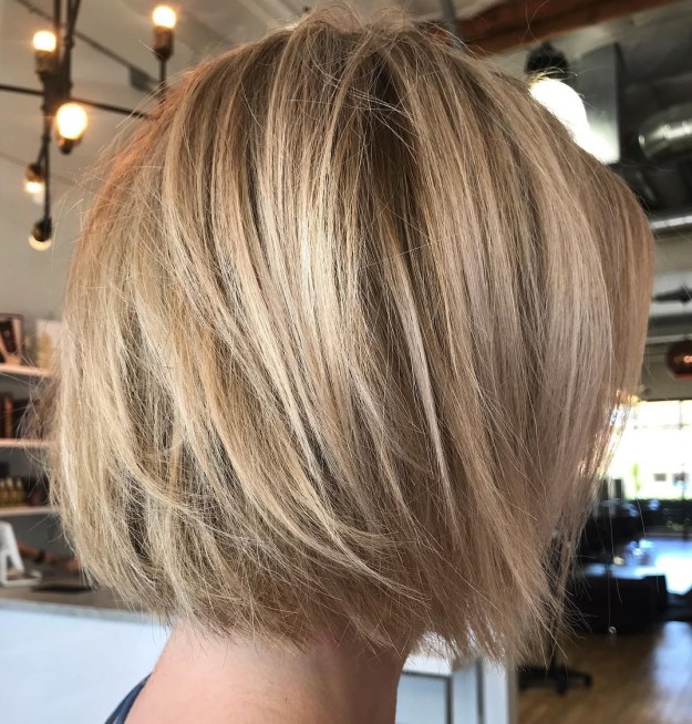 Chin-Length Wispy Bronde Bob