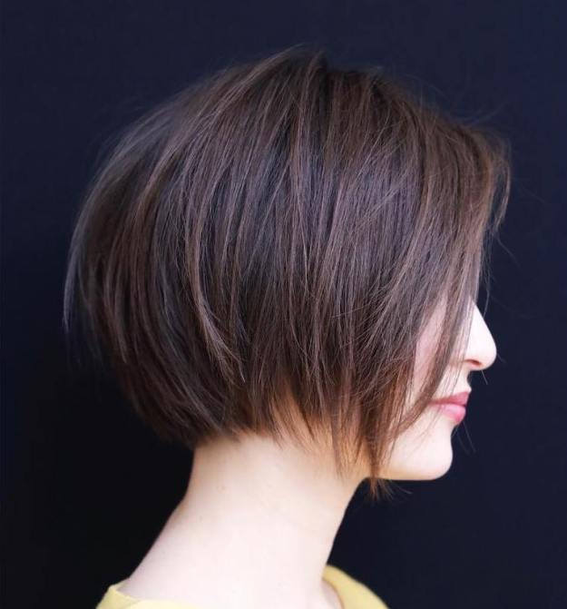 Chocolate Brown Layered Bob