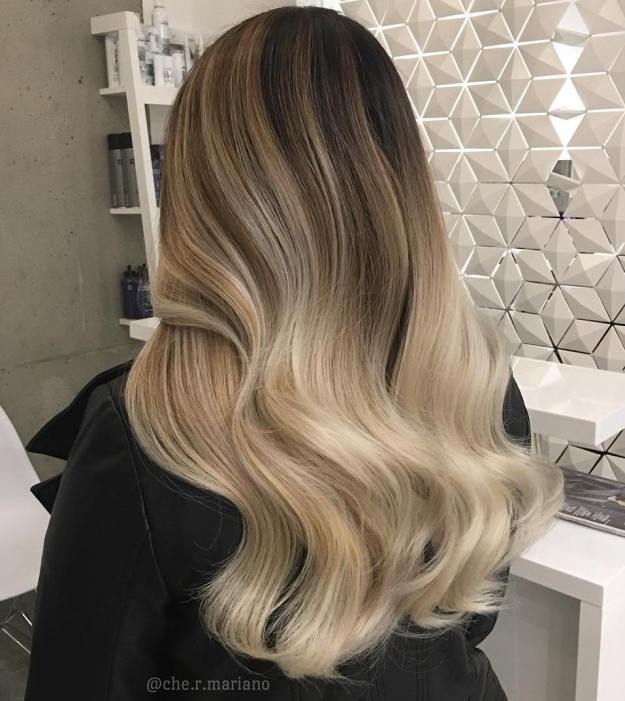 Creamy Blonde Ombre For Brown Hair