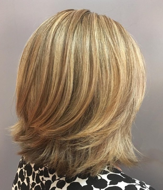 Dark Blonde Layered Bob