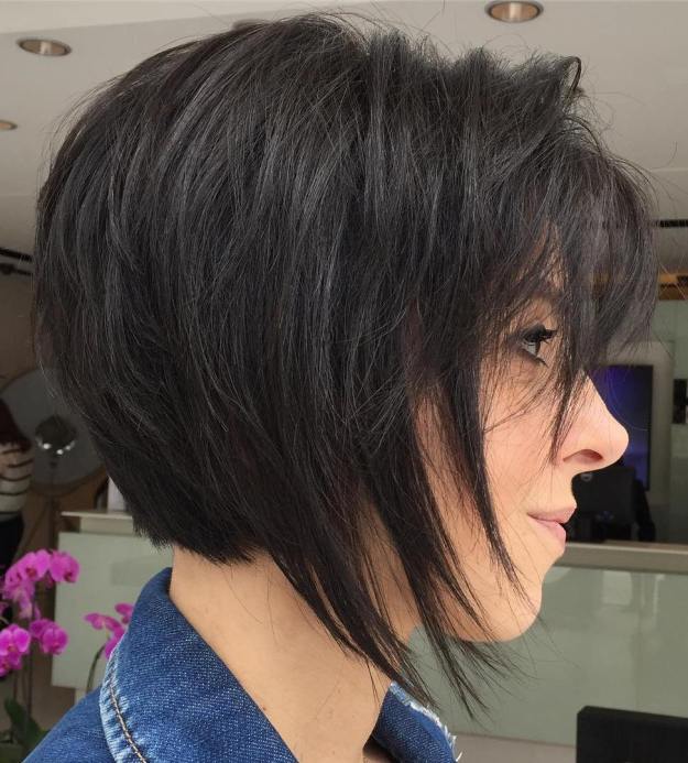 Dark Brown Bob With Short Layers