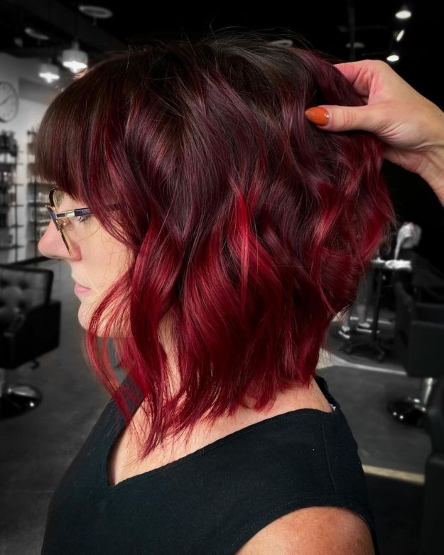 Dark Red Ombre