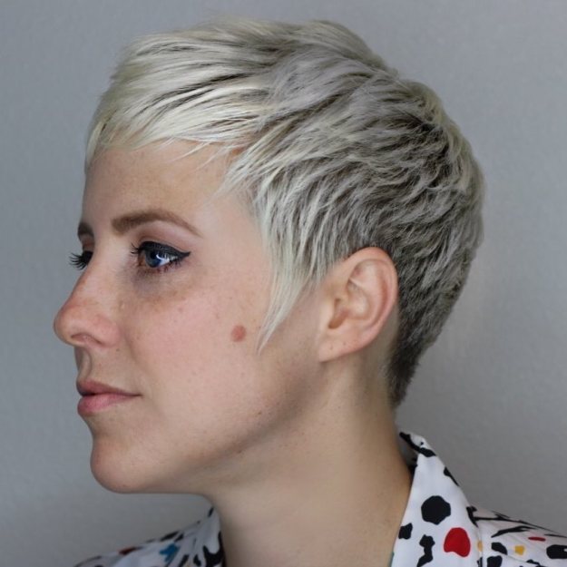 Extra Short Blonde Cut For Women