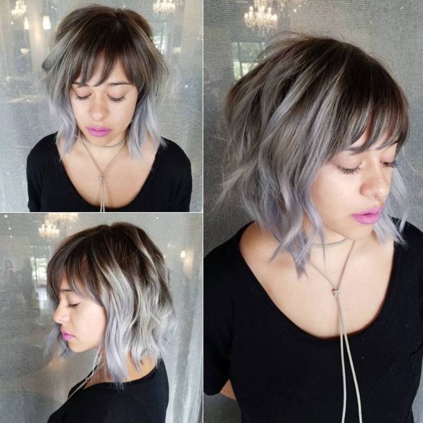 Gray Balayage Bob