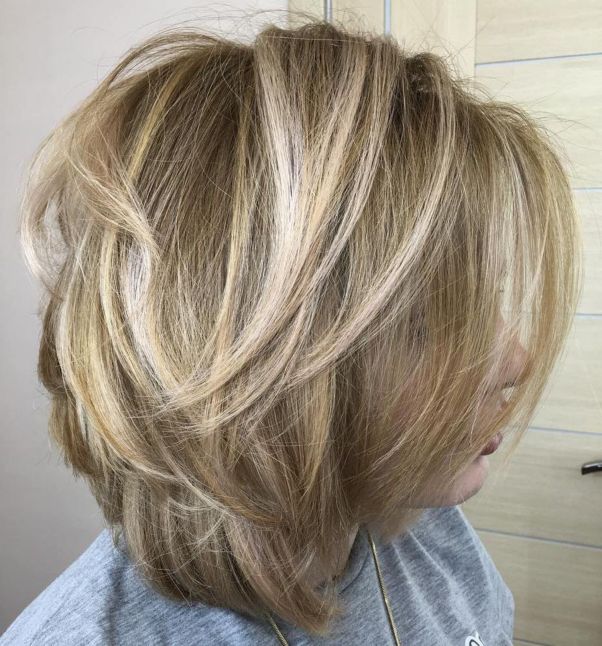 Honey Blonde Bob With Platinum Highlights