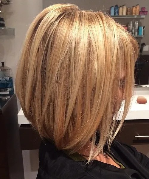 honey blonde lob