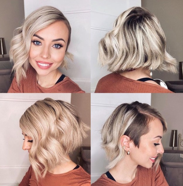 Inverted Bob Cut Short on One Side