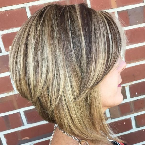 Inverted Bronde Balayage Bob