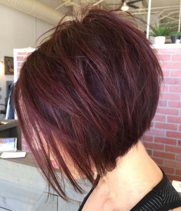 Inverted Burgundy Bob