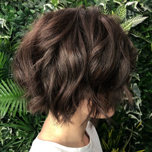 Jagged Chin-Length Bob With Waves