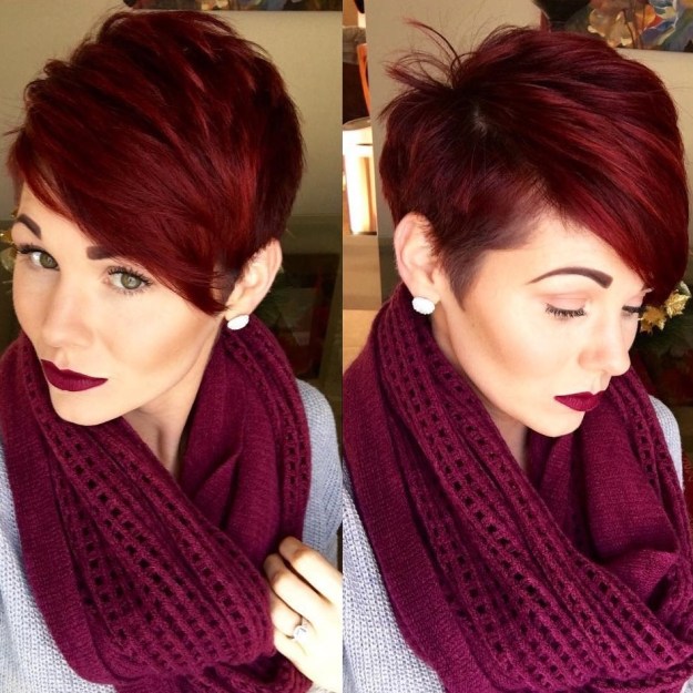 Layered Auburn Pixie