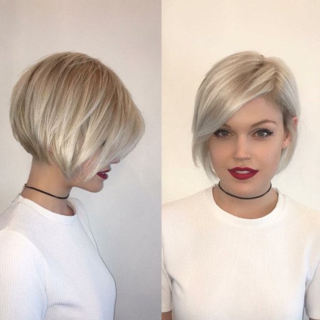 Layered Blonde Bob Hairstyle