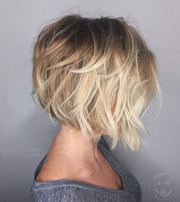 Layered Blonde Bob Hairstyle