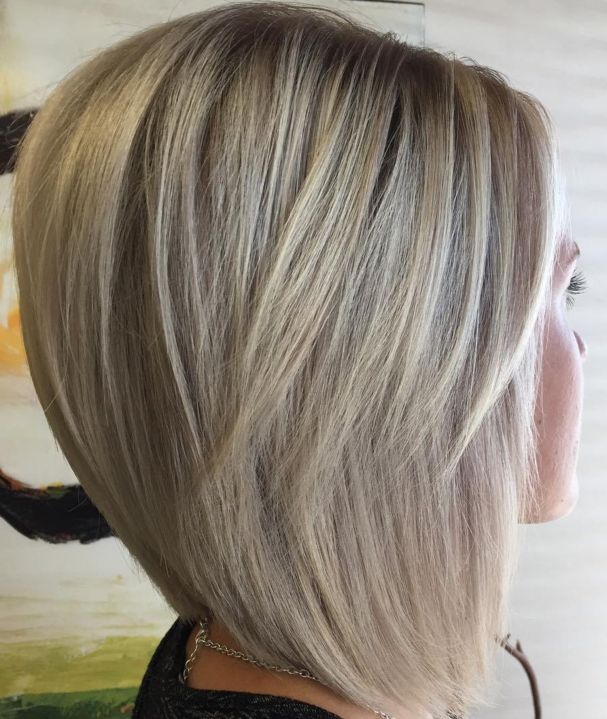 Layered Blonde Lob