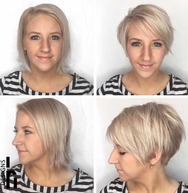 Layered Blonde Pixie Bob