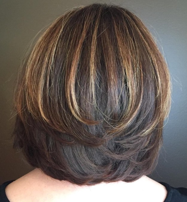 Layered Bob With Highlights For Thick Hair
