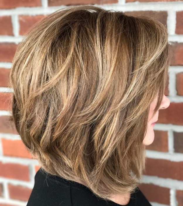 Layered Lob for Thick Hair