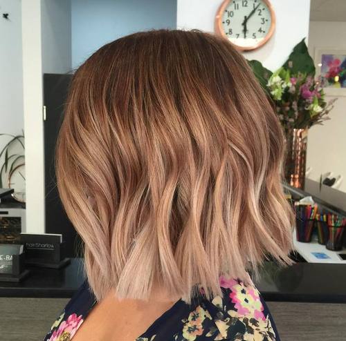 light brown ombre bob