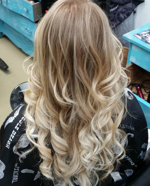 light brown to blonde ombre