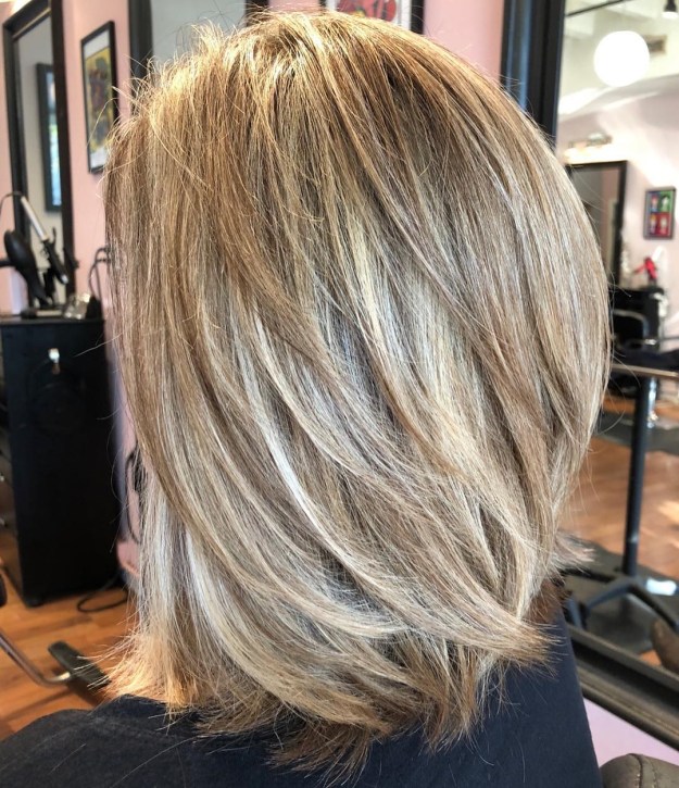 Lob With Angled Layers Throughout