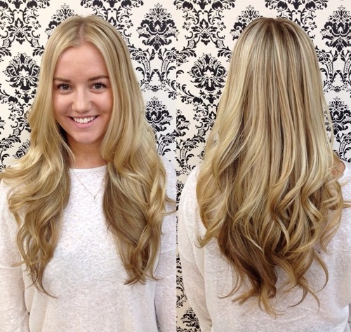 long blonde layered haircut