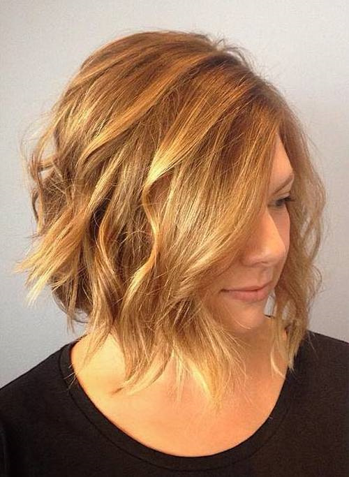 Long Blonde Low Maintenance Messy Bob