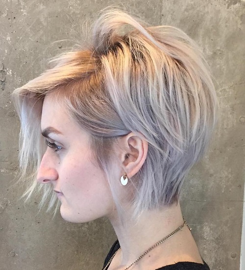 Long Blonde Pixie for Thin Hair