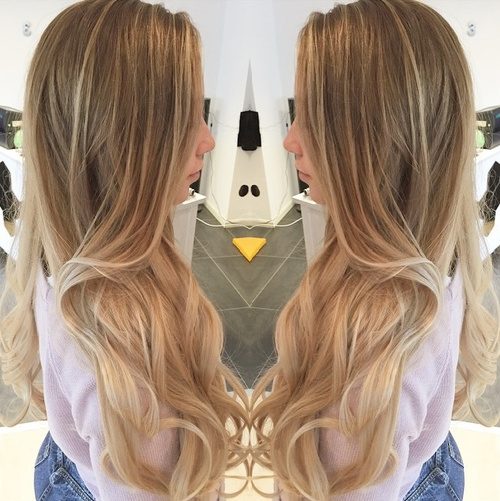 long brown blonde ombre hair