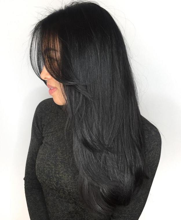 Long Layered Black Hair