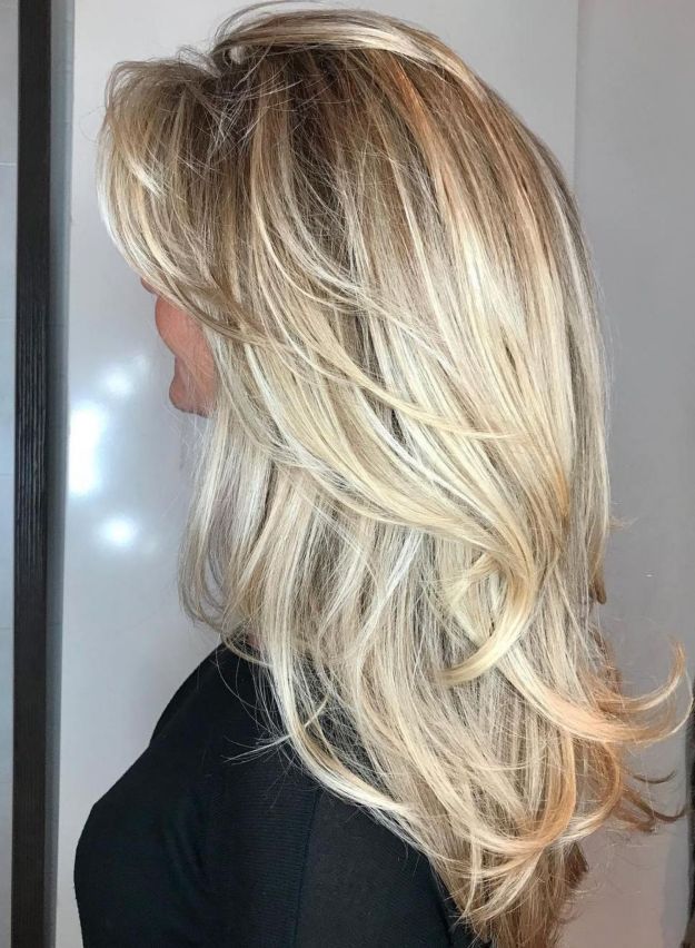 Long Layered Blonde Hairstyle