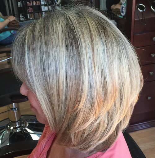 long layered bob for thick hair